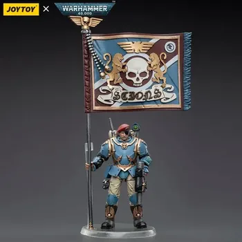 Фигурка JOYTOY Astra Militarum Tempestus Scions Command Squad 55th Kappic Eagles Banner Bearer