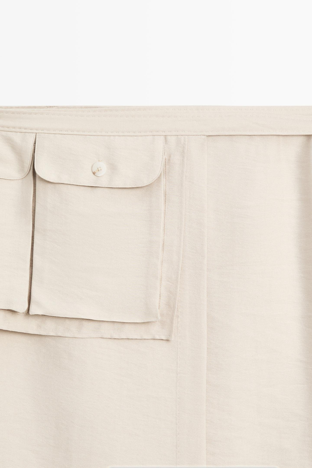 Massimo Dutti Свободная юбка с карманами - STUDIO, каменный
