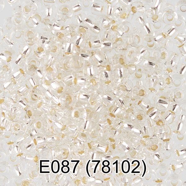 Бисер Gamma 10/0 (2.3 мм), 50 г (10х5 г), E087 прозрачный, 78102, круглый 5