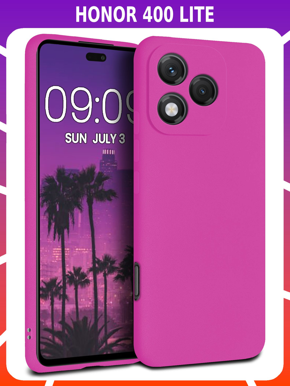 Мягкий Soft Touch чехол из силикона для HONOR 400 LITE с бархатной подкладкой