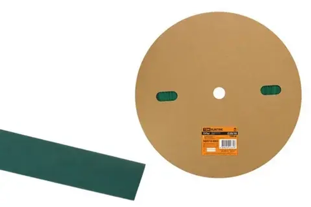 Трубка ТУТнг 16/8 зеленая  (100 м/ролл) TDM SQ0518-0039