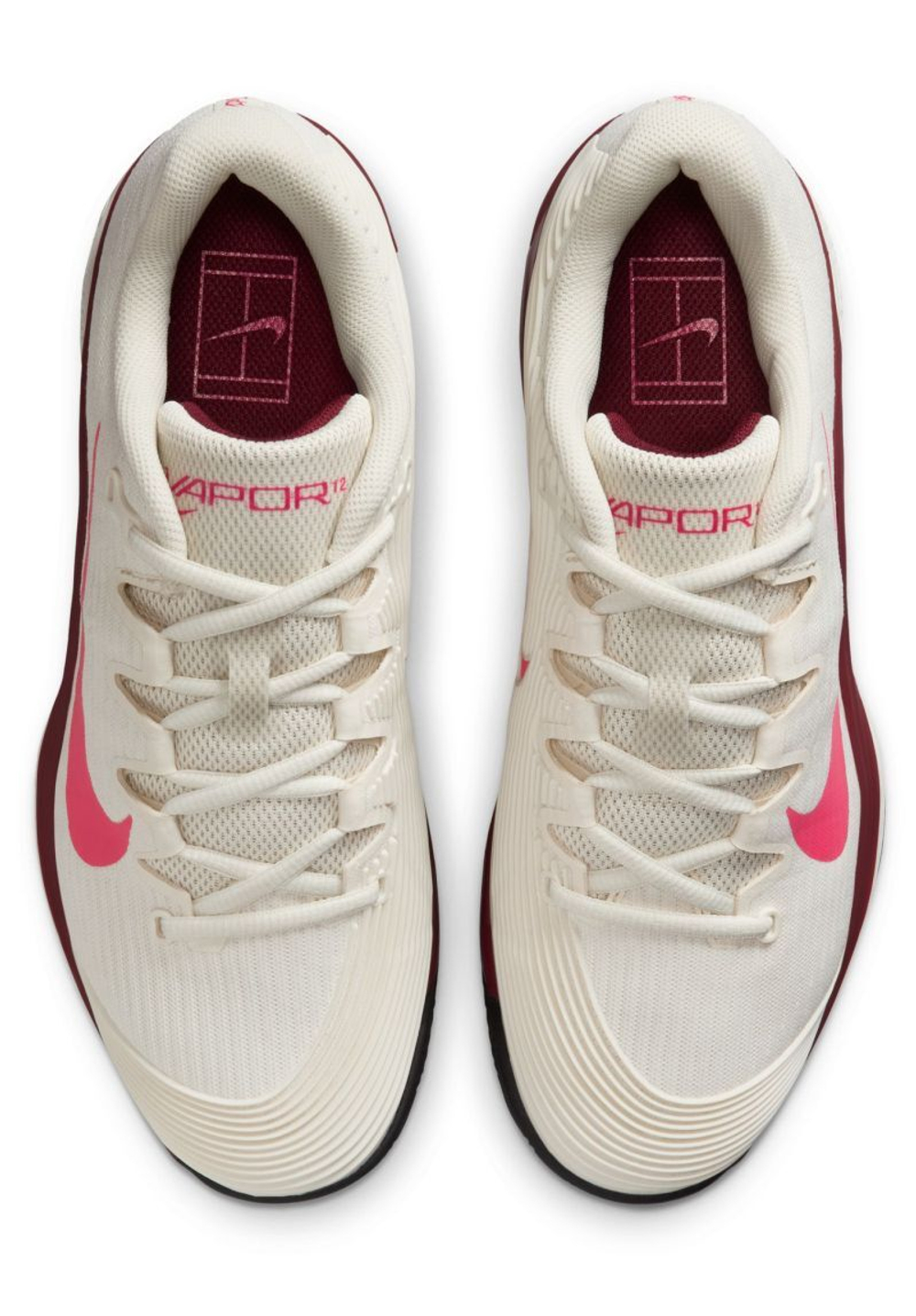 Женские Кроссовки теннисные Nike Zoom Vapor 12 Clay - pale ivory/rush pink/sail/team red