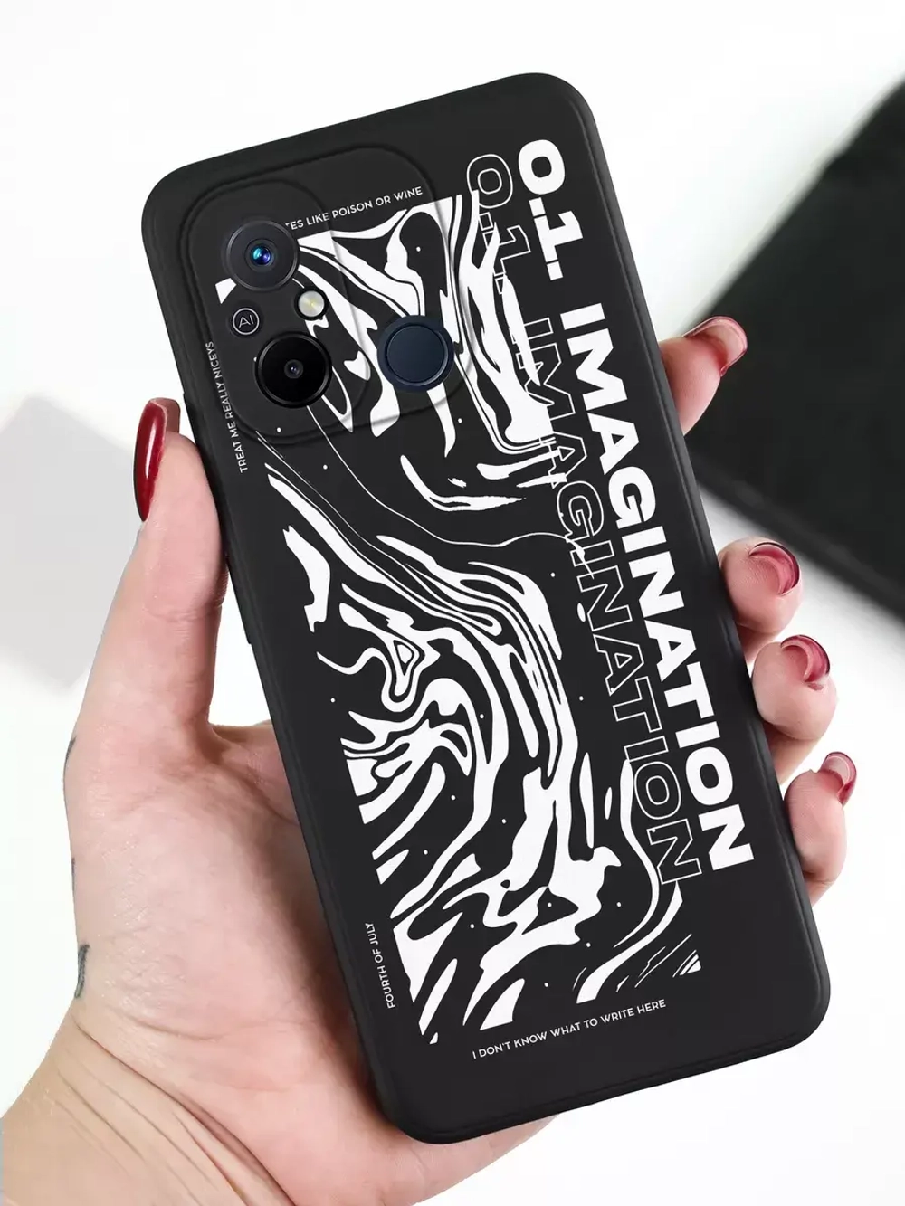 Чехол для Xiaomi Redmi 12C и Poco C55 с принтом