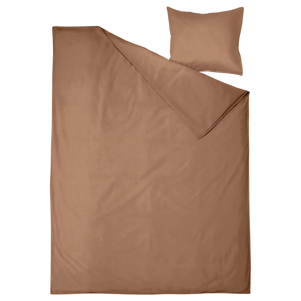 IKEA ÄNGSLILJA  (ИКЕА ЭНГСЛИЛЙА)  -  Пододеяльник и наволочка - светло-коричневый 150x200/50x60 см