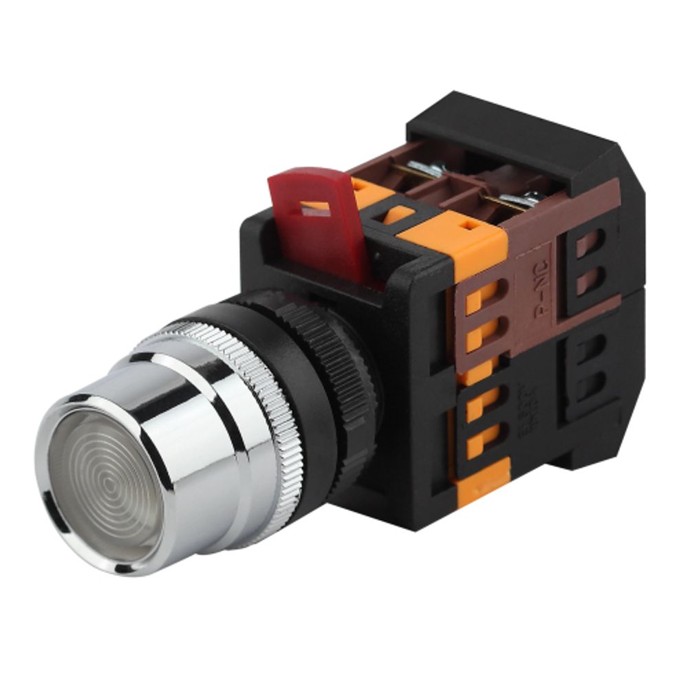 Кнопка ЭРА BBT10-ABLF-K01E ABLF-22 белый d22мм неон 240В 1з+1р | Электротовары