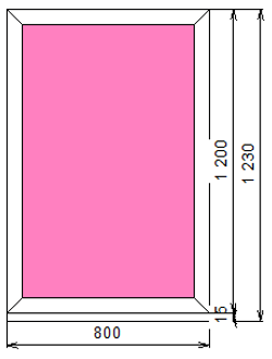 Пластиковое окно 1200 х 800 ТермА Эко