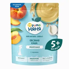 Каша молочная ФрутоНяня овсяная персик 190г