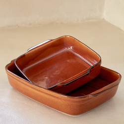 Блюдо для запекания 20х23см Casafina By Costa Nova Poterie коричневое