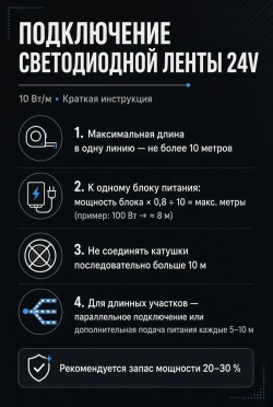 Светодиодная лента COB CLT 1.001 10W 24V COB 3000K IP20
