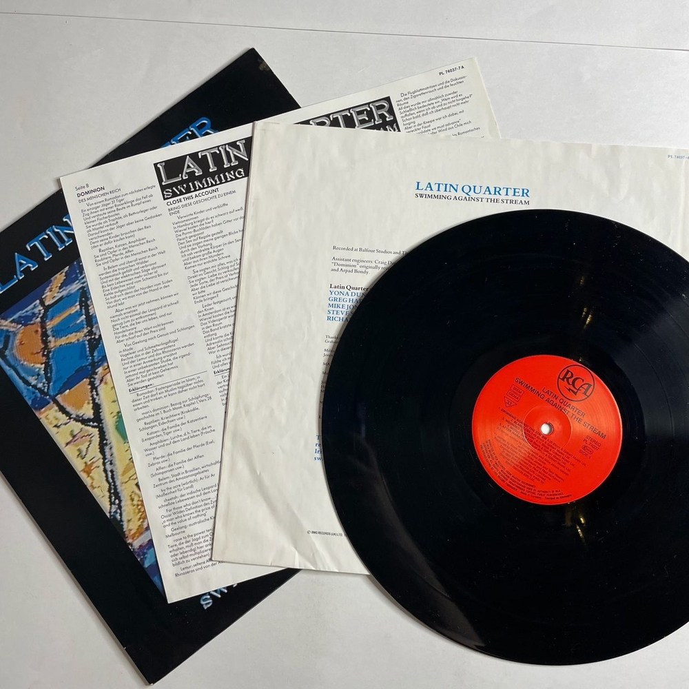 Винтажная виниловая пластинка LP Latin Quarter Swimming Against The Stream (Germany 1989)