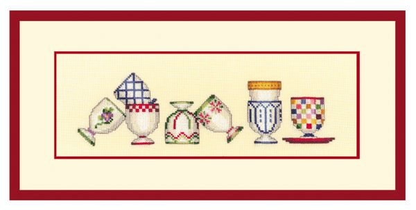 Набор для вышивания нитками Le Bonheur des Dames, Collection de coquetiers (Чашки), 6х26 см