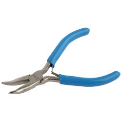 Тонкогубцы ЭРА 120 мм мини с изогнутым носом обливные рукоятки | Шарнирно-губцевый инструмент