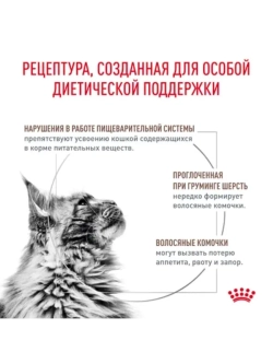 Gastrointestinal Hairball Корм для кошек 2кг
