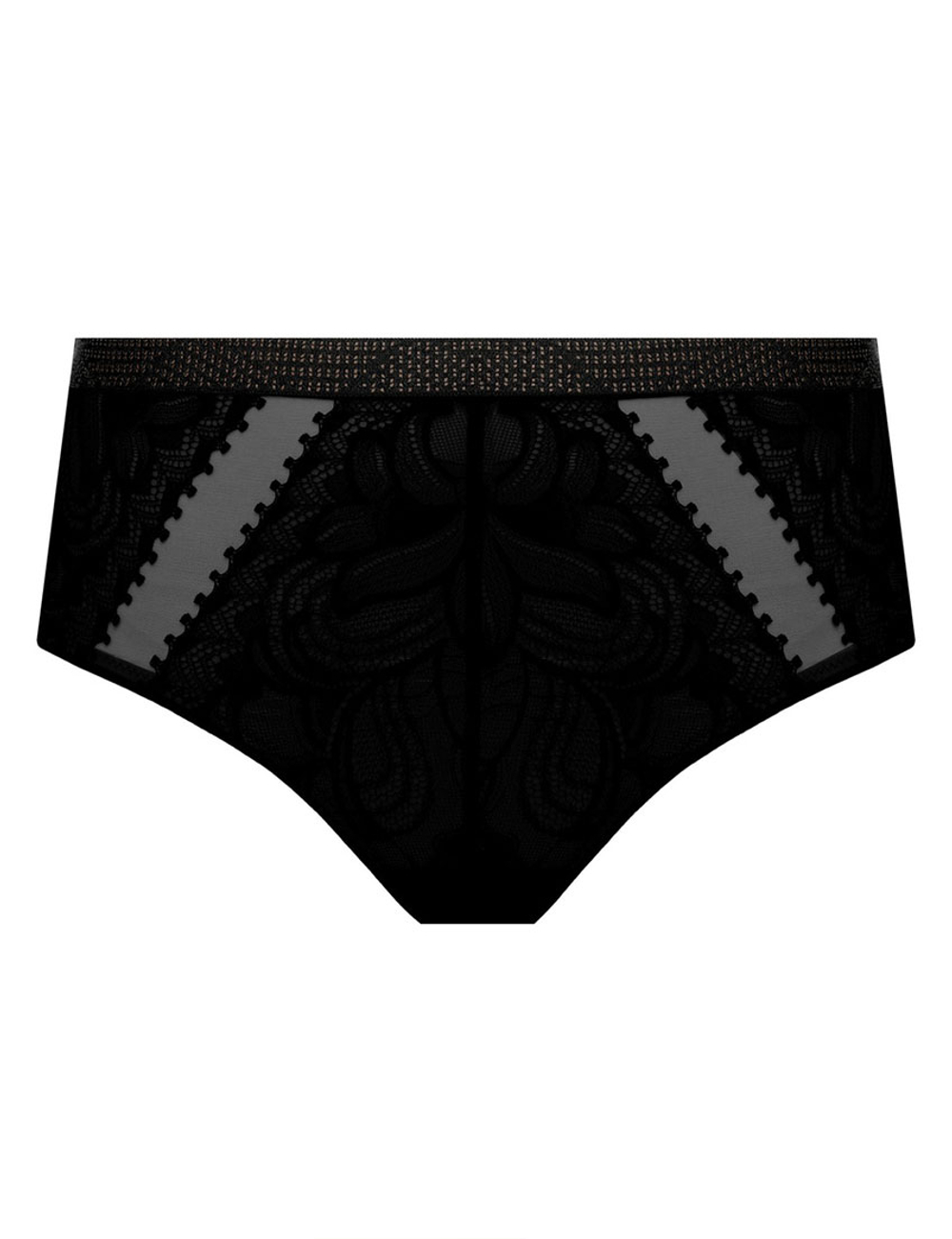 Высокие трусы слипы Mefemi ROBERTA Classic черный