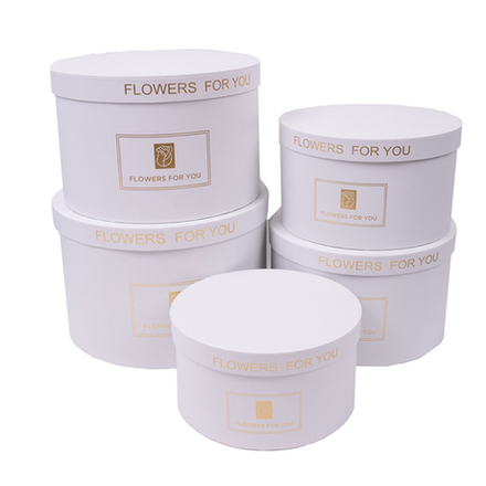 Коробка ШАЙБА С КРЫШКОЙ Flowers 23,5*13 БЕЛЫЙ