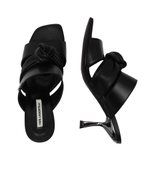 Кожаные шлепки panache triple strap Karl Lagerfeld - черный(KL30126)