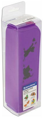 Пенал-косметичка BRAUBERG, силикон, "Kittens", 20х5х6 см, 229028