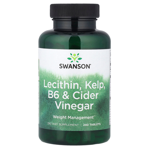 Swanson Vitamins, Лецитин, водоросли, витамин B6 и уксус, 240 таблеток