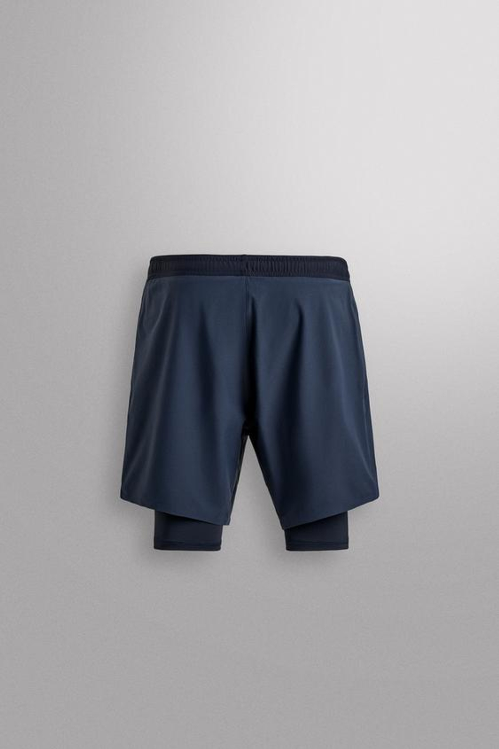 ZARA БАЗОВЫЕ СПОРТИВНЫЕ ШОРТЫ 2 В 1, МОРСКОЙ СИНИЙ