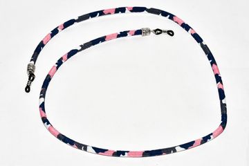Шнурок для очков ткань (синий с розовым) 240, 60 см