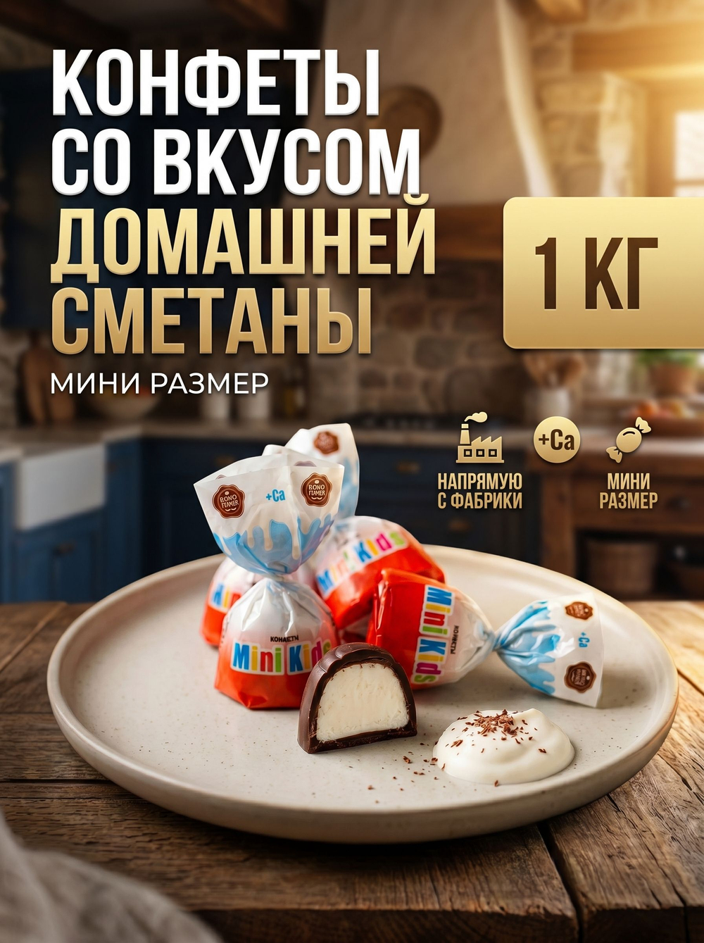 Конфеты мини "ПУШИСТЫЙ ЛИМОНЧИК" 1 кг.