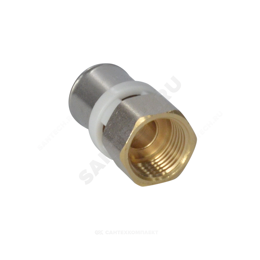 Муфта МП латунь никель пресс Дн 20х1/2" ВР ГОСТ 32415-2013 8002 Aquasfera 8002-03