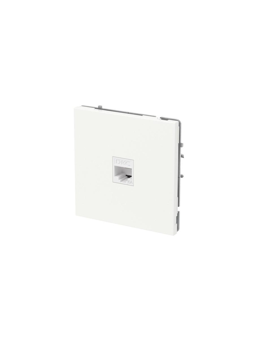 Розетка компьютерная 1-м KANT RJ45 кат.6A без шторки бел. магнолия DKC 7000673