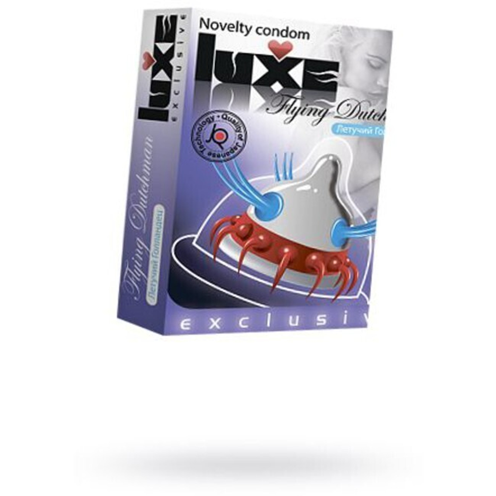 Презерватив Luxe (Летучий Голландец , 1 шт ) (Цвет: прозрачный с красным и синим)