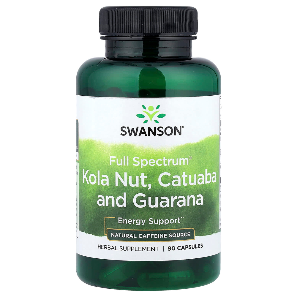 Swanson Vitamins, Full Spectrum®, орех кола, катуаба и гуарана, 90 капсул