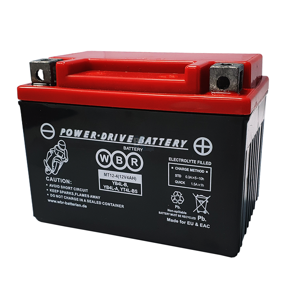 Аккумулятор WBR SMT / WBR MT 12-4 (YB4L-B, YT4L-BS, YTX4L-BS)