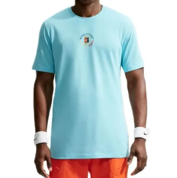 Мужская теннисная футболка Nike Court Dri-Fit Heritage - blue gaze