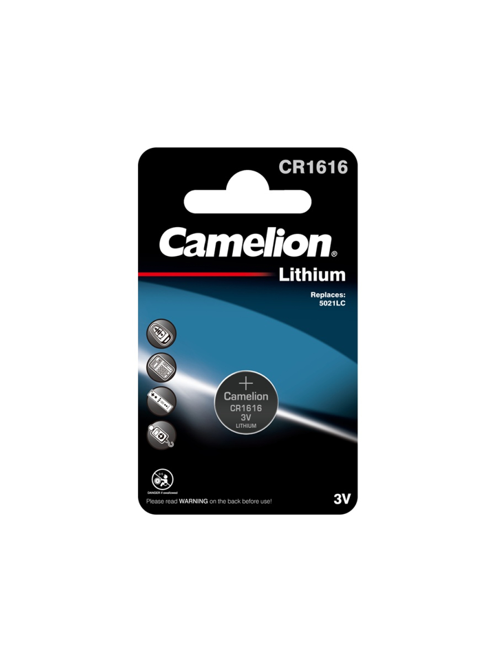 Элемент питания литиевый CR1616 BL-1 (блист.1шт) Camelion 3070