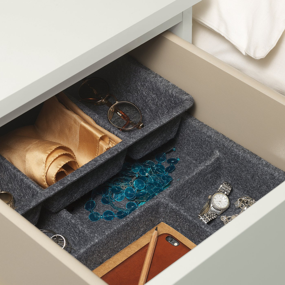 IKEA RAGGISAR  (ИКЕА РАГГИСАР)  -  Короб для хранения - тёмно-серый 40x30 см