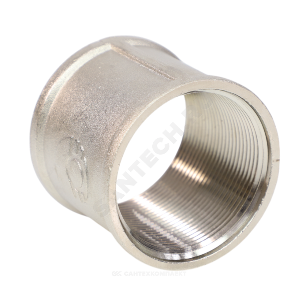 Муфта латунь никель Ду 32 (1 1/4") ВР/ВР VALFEX VF.170.N.114