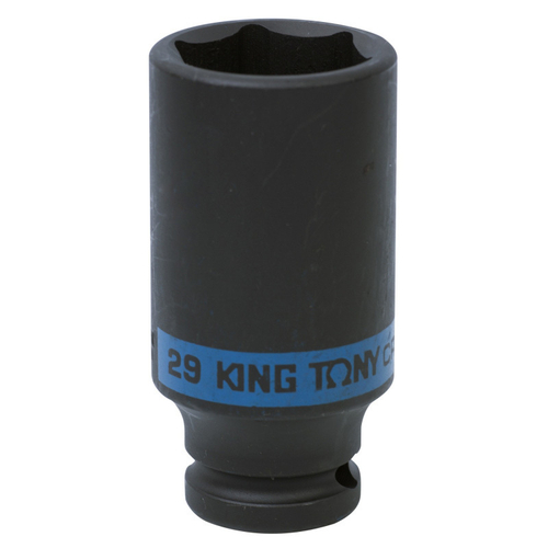 KING TONY (443529M) Головка торцевая ударная глубокая шестигранная 1/2", 29 мм