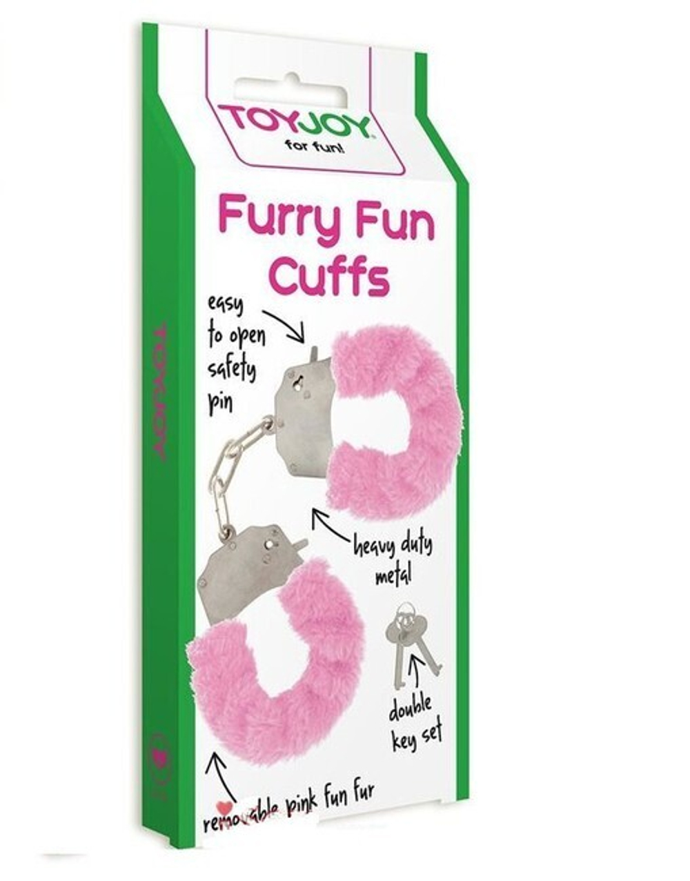 Наручники с мехом Furry Fun Cuffs Pink (Цвет: розовый)