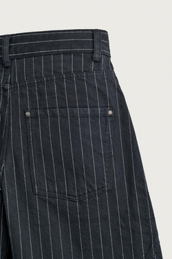 ZARA БРЮКИ BALLOON FIT В ТОНКУЮ ПОЛОСКУ, ПОЛОСКИ