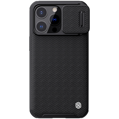 Чехол усиленный от Nillkin для iPhone 13 Pro, серия Textured Case Pro (покрытие нейлонового волокна), сдвижная шторка для защиты камеры