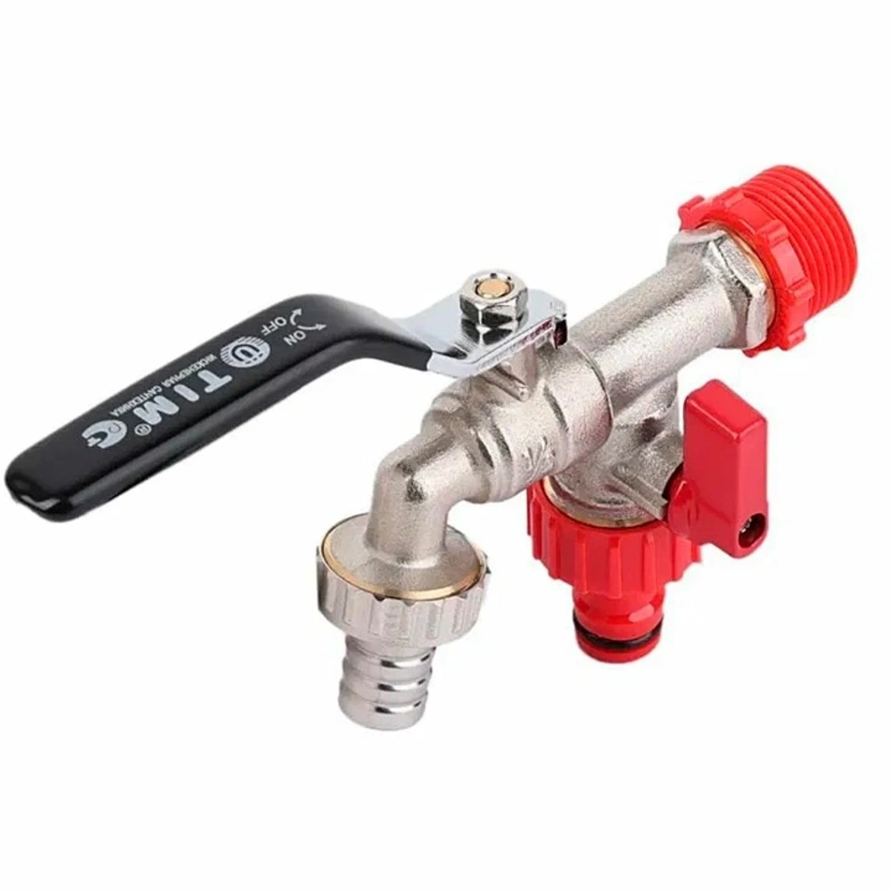 Кран с носиком 1/2" выход под быстросъем Tim DE1227-16