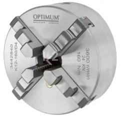 Четырёхкулачковый токарный патрон Optimum Ø 160 мм Camlock ASA D1-4"