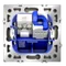 Розетка телевизионная TV+RJ45 кат. 6 Voltum S70 Кашемир VLS060703