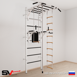 Шведская стенка Sv Sport усиленная 647 (Турник рукоход/Брусья/Канат/Лестница/Трапеция)
