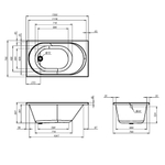 Ванна акриловая, 120х70 см AM.PM X-Joy W94A-120-070W-A