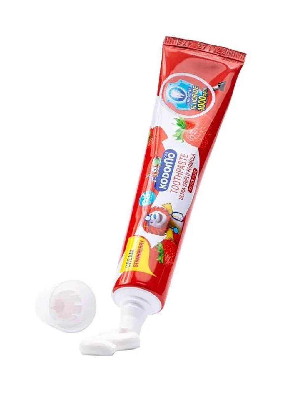 [KODOMO] Детская зубная паста КЛУБНИКА Ultra Shield Cream, 40гр