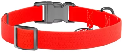 Ошейник водостойкий WAUDOG Waterproof c QR-паспортом, пластиковая пряжка-фастекс, Ш 20 мм, Дл 24-40 см красный