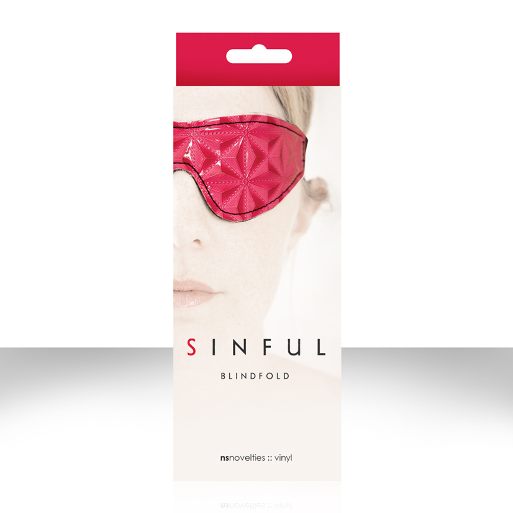 Розовая маска на глаза SINFUL BLIDFOLD
