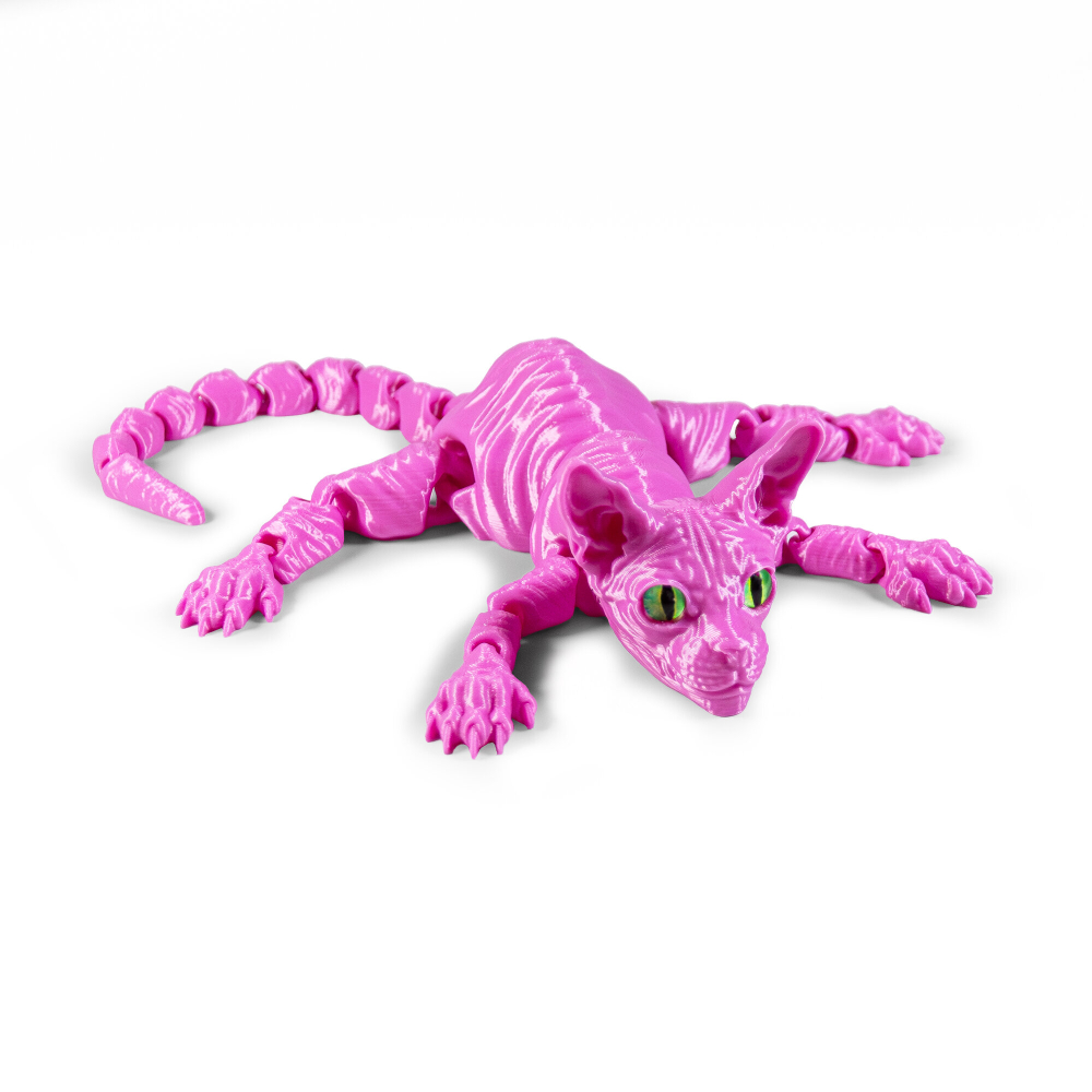 Подвижный кот Сфинкс, игрушка антистресс, розовый