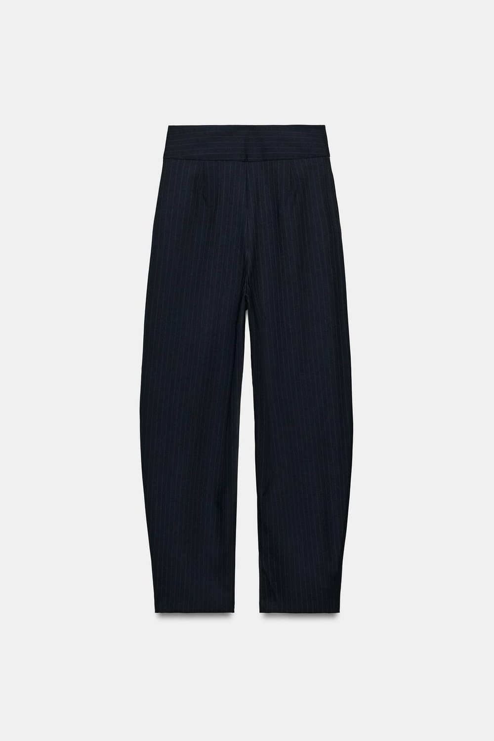 ZARA БРЮКИ BALLOON С ЗАЩИПАМИ, МОРСКОЙ СИНИЙ