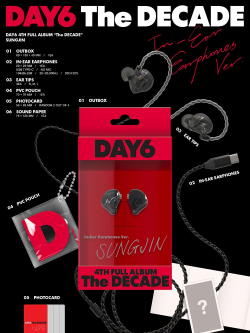 Альбом DAY6 - THE DECADE 4th Full Album IN-EAR EARPHONES RANDOM Version