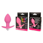 Розовая коническая анальная вибровтулка 8см с ограничителем Bior Toys Sweet Toys ST-40169-6